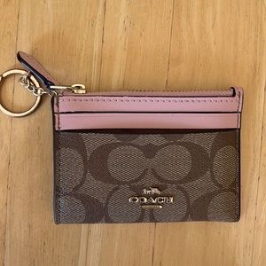 Coach ID wallet with keychain